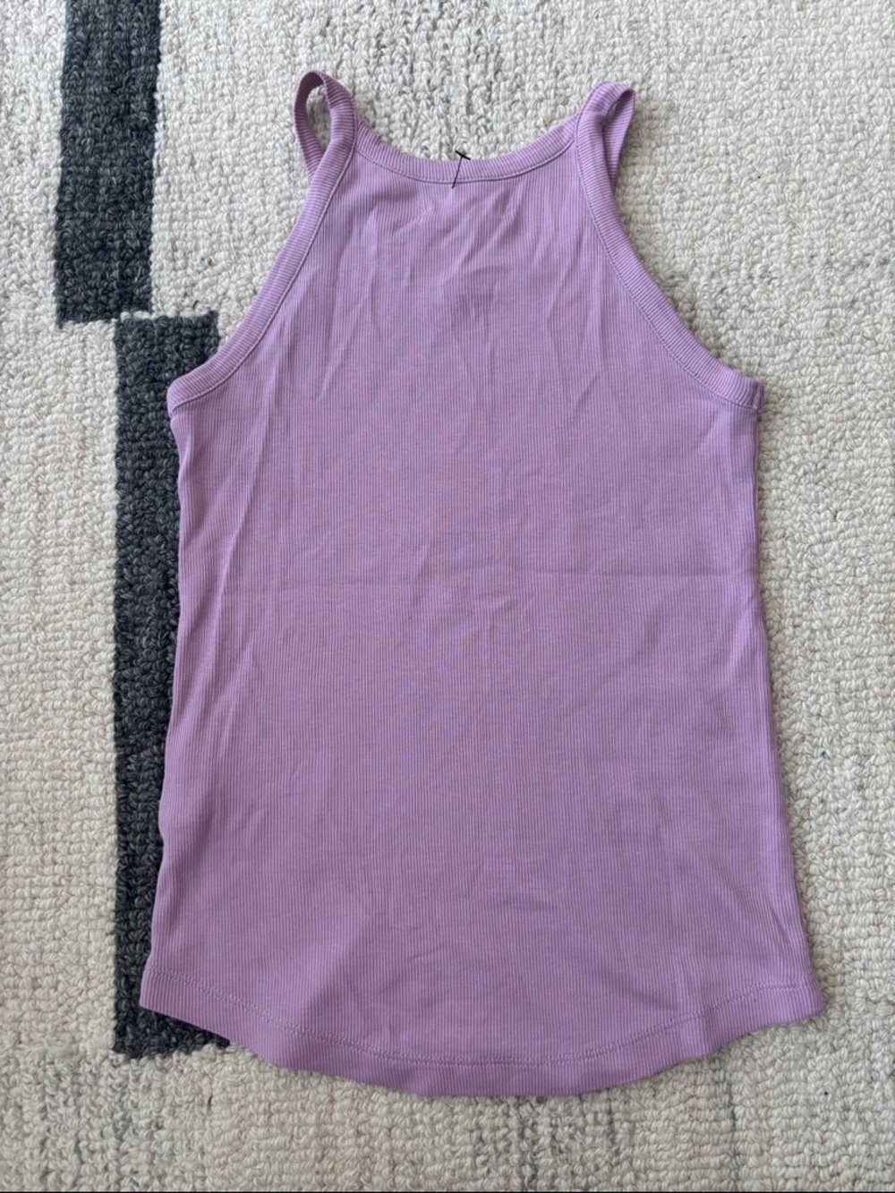 Madewell Ribbed High Neck Tank Top Lavender - Picture 7 of 10